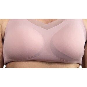 Pink Wireless Bra*W/ Breast Forms*Mastectomy*Halloween*Cosplay*Femboy*Sissy*38C